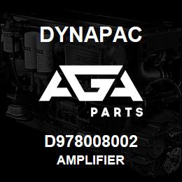 D978008002 Dynapac AMPLIFIER | AGA Parts