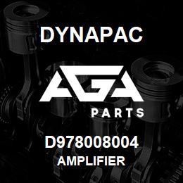 D978008004 Dynapac AMPLIFIER | AGA Parts