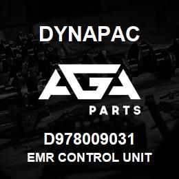 D978009031 Dynapac EMR CONTROL UNIT | AGA Parts