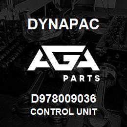 D978009036 Dynapac CONTROL UNIT | AGA Parts