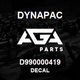 D990000419 Dynapac DECAL | AGA Parts