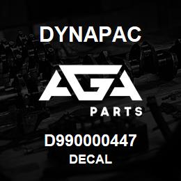 D990000447 Dynapac DECAL | AGA Parts