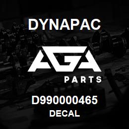 D990000465 Dynapac DECAL | AGA Parts