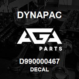 D990000467 Dynapac DECAL | AGA Parts