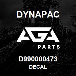 D990000473 Dynapac DECAL | AGA Parts
