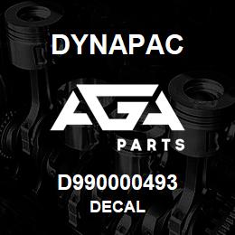 D990000493 Dynapac DECAL | AGA Parts
