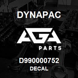 D990000752 Dynapac DECAL | AGA Parts