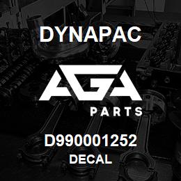 D990001252 Dynapac DECAL | AGA Parts