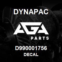 D990001756 Dynapac DECAL | AGA Parts
