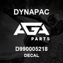 D990005218 Dynapac DECAL | AGA Parts