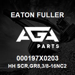 000197X0203 Eaton Fuller HH SCR,GR8,3/8-16NC2,.50 | AGA Parts