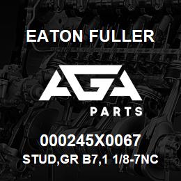 000245X0067 Eaton Fuller STUD,GR B7,1 1/8-7NC2A,8 | AGA Parts