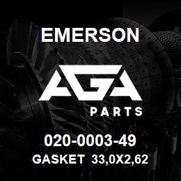 020-0003-49 Emerson Gasket 33,0X2,62 | AGA Parts