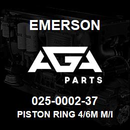 025-0002-37 Emerson Piston Ring 4/6M M/I | AGA Parts