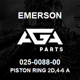 025-0088-00 Emerson Piston Ring 2D,4-6 A/F,6TA | AGA Parts
