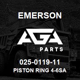 025-0119-11 Emerson Piston Ring 4-6SA | AGA Parts