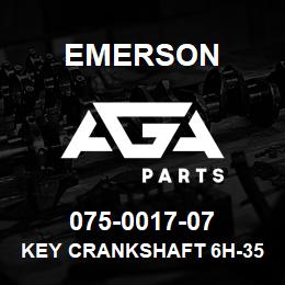 075-0017-07 Emerson Key Crankshaft 6H-35,6J/T,6TJ | AGA Parts