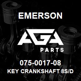 075-0017-08 Emerson Key Crankshaft 8S/D | AGA Parts