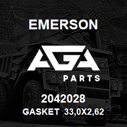 2042028 Emerson Gasket 33,0X2,62 | AGA Parts