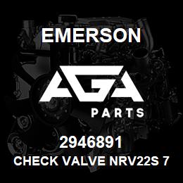 2946891 Emerson Check Valve NRV22S 7/8" / 22mm | AGA Parts