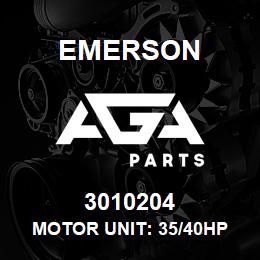 3010204 Emerson Motor unit: 35/40HP EWK | AGA Parts
