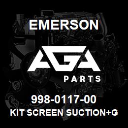998-0117-00 Emerson Kit Screen Suction+Gasket | AGA Parts
