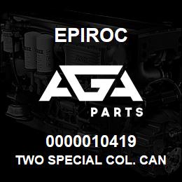 0000010419 Epiroc TWO SPECIAL COL. CAN. XRXS-XRV | AGA Parts