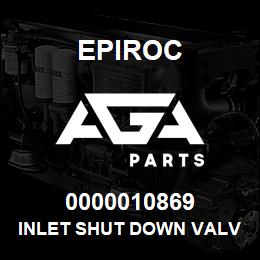 0000010869 Epiroc INLET SHUT DOWN VALVE | AGA Parts