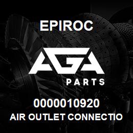 0000010920 Epiroc AIR OUTLET CONNECTION NPT | AGA Parts