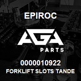 0000010922 Epiroc FORKLIFT SLOTS TANDEM | AGA Parts