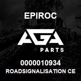 0000010934 Epiroc ROADSIGNALISATION CE TD | AGA Parts