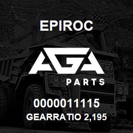 0000011115 Epiroc GEARRATIO 2,195 | AGA Parts