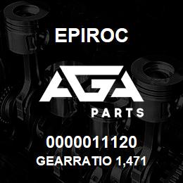 0000011120 Epiroc GEARRATIO 1,471 | AGA Parts