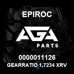 0000011126 Epiroc GEARRATIO 1,7234 XRV-X 10-12 | AGA Parts