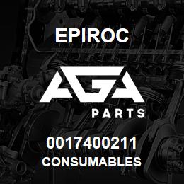 0017400211 Epiroc CONSUMABLES | AGA Parts