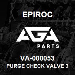 VA-000053 Epiroc PURGE CHECK VALVE 3 | AGA Parts
