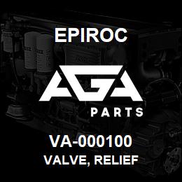 VA-000100 Epiroc VALVE, RELIEF | AGA Parts