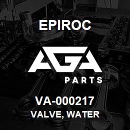 VA-000217 Epiroc VALVE, WATER | AGA Parts