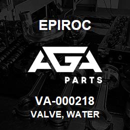 VA-000218 Epiroc VALVE, WATER | AGA Parts