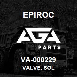 VA-000229 Epiroc VALVE, SOL | AGA Parts
