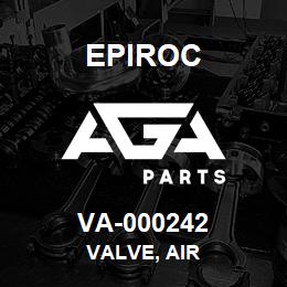 VA-000242 Epiroc VALVE, AIR | AGA Parts