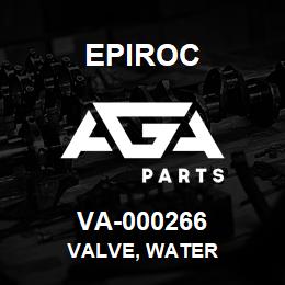 VA-000266 Epiroc VALVE, WATER | AGA Parts