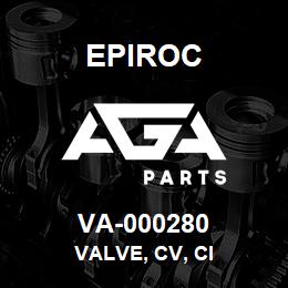 VA-000280 Epiroc VALVE, CV, CI | AGA Parts