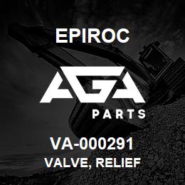 VA-000291 Epiroc VALVE, RELIEF | AGA Parts