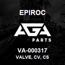 VA-000317 Epiroc VALVE, CV, CS | AGA Parts