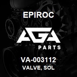 VA-003112 Epiroc VALVE, SOL | AGA Parts