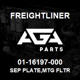 01-16197-000 Freightliner SEP PLATE,MTG FLTR | AGA Parts