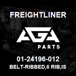 01-24196-012 Freightliner BELT-RIBBED,6 RIB,ISX | AGA Parts
