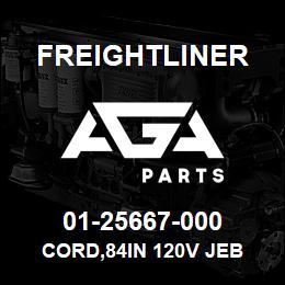 01-25667-000 Freightliner CORD,84IN 120V JEB | AGA Parts