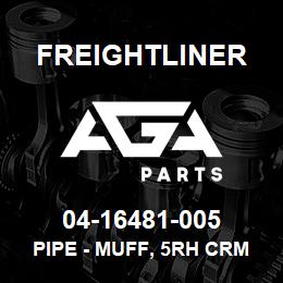 04-16481-005 Freightliner PIPE - MUFF, 5RH CRM | AGA Parts